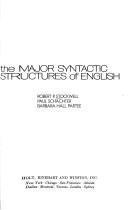 The major syntactic structures of English