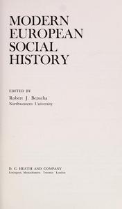 Modern European social history,