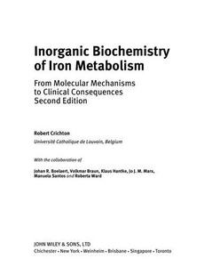 Inorganic Biochemistry of Iron Metabolism : From Molecular Mechanisms to Clinical Consequences
