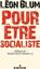 Pour être socialiste