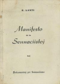 Manifesto de la Sennaciistoj cover