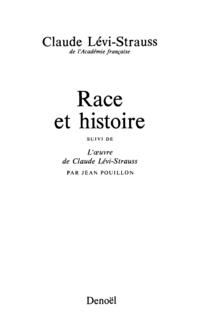 Race et Histoire cover