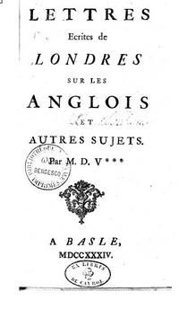 Letters on the English cover