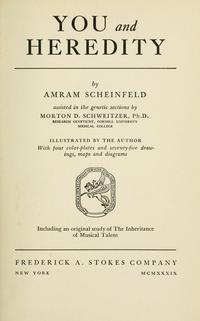You and Heredity / Amram Scheinfeld cover