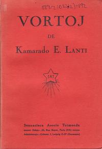 Vortoj de Kamarado E. Lanti cover