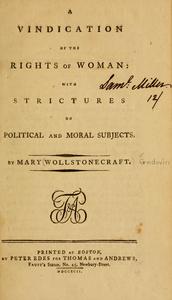 A Vindication of the Rights of Woman cover